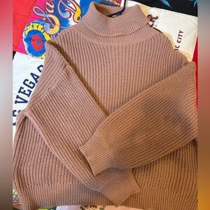 Cozy mauve Turtleneck Sweater